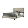 Neri Queen Bed Modern Channel Tufted Welt Trim Light Gray Upholstery By Casagear Home BM310956