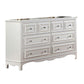 Cade 59 Inch Wide Dresser Chest 8 Drawers Crown Mold Solid Wood White By Casagear Home BM310964