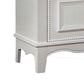 Cade 27 Inch Nightstand 2 Drawers Crown Mold Crystal Knob Wood White By Casagear Home BM310965