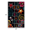 Liya 5 x 8 Medium Area Rug Fun Hopscotch Machine Made Nylon Multicolor By Casagear Home BM310985