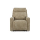 Savi 42 Inch Chair Power Recliner Cushioned and Adjustable Headrest Sand By Casagear Home BM310992