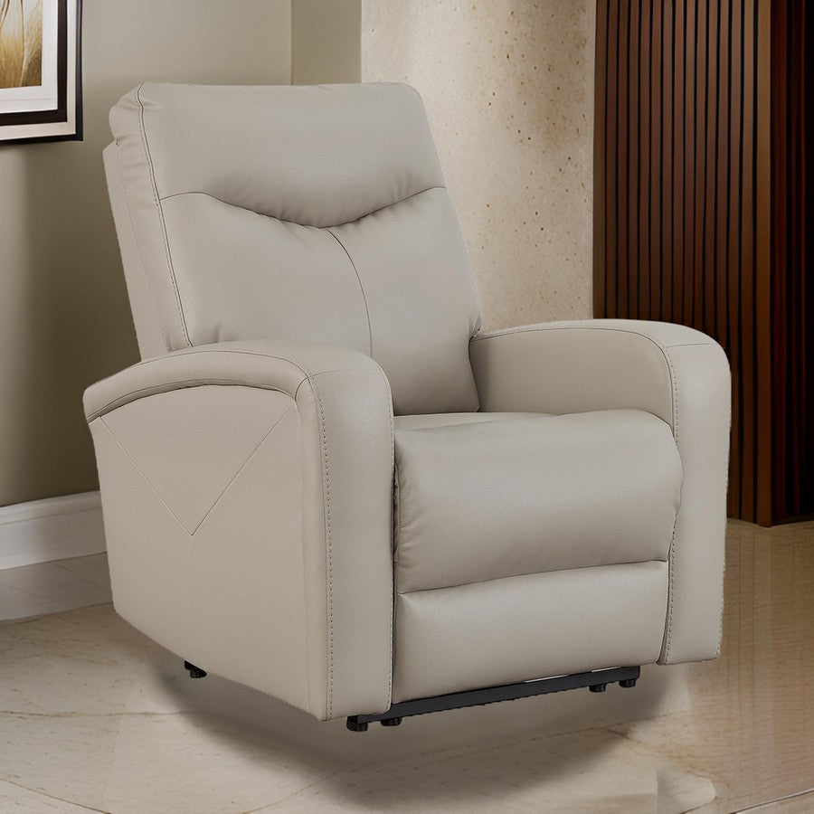 Aji 41 Inch Chair, Power Recliner with Adjustable Headrest, Dove Gray By Casagear Home