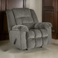 Ens 45 Inch Chair, Manual Rocker Recliner, Cushioned, Putty Polyester By Casagear Home