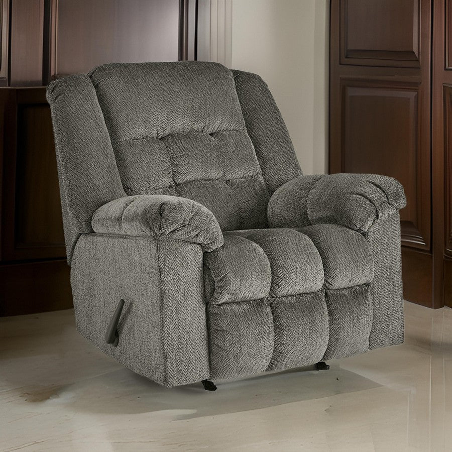 Ashley Ens 45" Chair, Manual Rocker Recliner, Cushioned, Putty