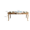 Blan 79 Inch Dining Table 4 Drawer Cabriole Legs Mango Wood Natural By Casagear Home BM311027