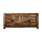 Agon 75 Sideboard Cabinet 4 Doors Mitered Mango Wood Natural Brown By Casagear Home BM311043