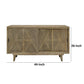 Zaha 44 Inch Sideboard Server Console 2 Doors Mango Wood Natural Brown By Casagear Home BM311056