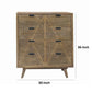 Zaha 36 Inch Dresser Chest 8 Drawers Angled Leg Mango Wood Natural By Casagear Home BM311057