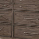 57 Inch Wide Dresser Chest 8 Drawers Solid Wood in a Warm Gray Finish By Casagear Home BM311065