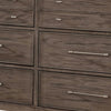 57 Inch Wide Dresser Chest 8 Drawers Solid Wood in a Warm Gray Finish By Casagear Home BM311065