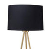 Zeri 59 Inch Floor Lamp Modern Style Tripod Legs Metal Black and Gold By Casagear Home BM311071