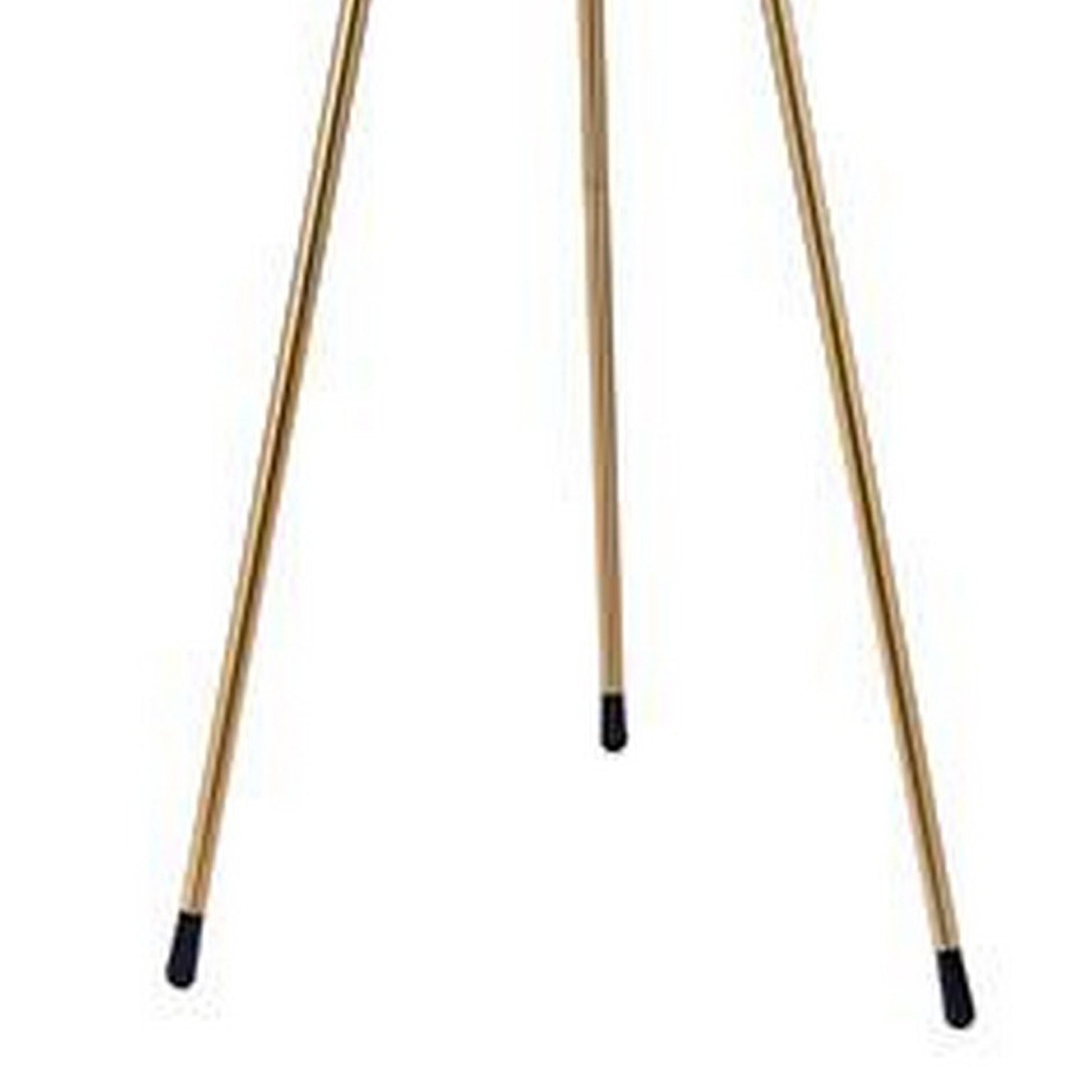 Zeri 59 Inch Floor Lamp Modern Style Tripod Legs Metal White and Gold By Casagear Home BM311072