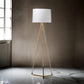 Zeri 59 Inch Floor Lamp Modern Style Tripod Legs Metal White and Gold By Casagear Home BM311072