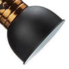 24 Inch Table Lamp Angled Stem Round Base Metal Black Antique Gold By Casagear Home BM311073