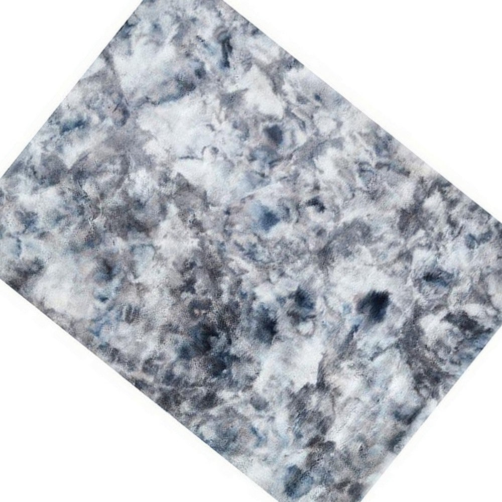 Ica 5 x 7 Area Rug Non Slip Canvas Backing Tie Dye Polyester Gray By Casagear Home BM311084