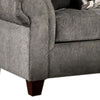 Due 91 Inch Sofa Rolled Arms 4 Accent Pillows Gray Chenille Upholstery By Casagear Home BM311116