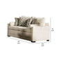 Api 68 Inch Loveseat Track Arms Plush Cushioned Beige Upholstery By Casagear Home BM311117