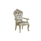 Siq 27 Inch Dining Armchair Set of 2 Upholstered Champagne Gold Silver By Casagear Home BM311123