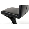 24 Inch Dining Chair Set of 2 C Shaped Legs Vegan Faux Leather Black By Casagear Home BM311130