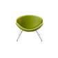 34 Inch Accent Chair Semicircle Round Shape Faux Leather Lime Green By Casagear Home BM311133