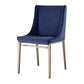 Cid Kinn 22 Inch Dining Chair Set of 2 Gold Base Blue Velvet Upholstery By Casagear Home BM311138