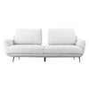 Reno Iman 89 Inch Sofa Removable Back and Seats White Fabric Upholstery By Casagear Home BM311148