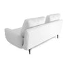 Reno Iman 89 Inch Sofa Removable Back and Seats White Fabric Upholstery By Casagear Home BM311148