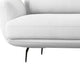Reno Iman 89 Inch Sofa Removable Back and Seats White Fabric Upholstery By Casagear Home BM311148