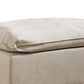 Reno Bill 44 Inch Ottoman Boxy Frame Duck Feather Pillow Light Gray By Casagear Home BM311156