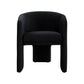 24 Inch Accent Chair Modern Style 3 Legs Black Velvet Upholstery By Casagear Home BM311161