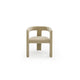 Lavi 26 Inch Dining Chair Cushioned Curved Open Back Beige Upholstery By Casagear Home BM311172