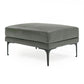 Salk 30 Inch Ottoman Rectangular Cushioned Seat Dark Gray Upholstery By Casagear Home BM311175