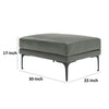 Salk 30 Inch Ottoman Rectangular Cushioned Seat Dark Gray Upholstery By Casagear Home BM311175