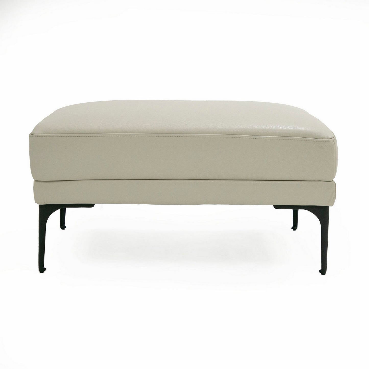 Salk 30 Inch Ottoman Rectangular Cushioned Seat Light Gray Upholstery By Casagear Home BM311176