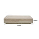 Lia 55 Inch Coffee Table Rectangular Travertine Stone Finish Laminated Top By Casagear Home BM311178