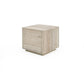 Lia 20 Inch End Table Square Travertine Stone Finish Laminated Top By Casagear Home BM311179