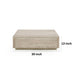 Lia 39 Inch Coffee Table Square Travertine Stone Finish Laminated Top By Casagear Home BM311181