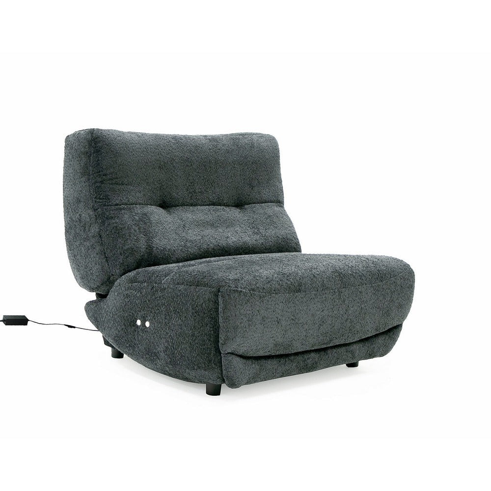 Ani 43 Inch Large Power Electric Recliner Chair Modern Dark Gray Black By Casagear Home