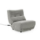 Ani 43 Inch Small Power Electric Recliner Chair, Modern Gray, Black Finish By Casagear Home