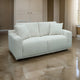 69 Inch Loveseat, 2 Throw Pillows, Cushioned Seats with White Polyester By Casagear Home