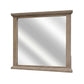 Tren 37 x 42 Dresser Mirror Rectangular Pine Wood Gray Grain Details By Casagear Home BM311200