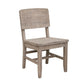 Rien 23 Inch Dining Chair Set of 2 Pine Wood Grain Details Rustic Gray By Casagear Home BM311203