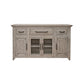 Rien 68 Inch Sideboard Console Pine Wood 4 Doors 3 Drawers Rustic Gray By Casagear Home BM311205