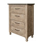 Nite 53 Inch Tall Dresser Chest Pine Wood 4 Drawers Turned Legs Brown By Casagear Home BM311225