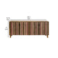 Texu 69 Inch Sideboard Console Pine 4 Doors Pedant Handles Brown Pink By Casagear Home BM311247