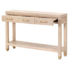 Jae 47 Inch Console Table 3 Drawers Gold Handles Rectangular Oak Brown By Casagear Home BM311372