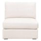 Tom 38 Inch Modular Armless Chair Stain Resistant White Upholstery By Casagear Home BM311376