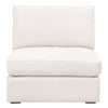 Tom 38 Inch Modular Armless Chair Stain Resistant White Upholstery By Casagear Home BM311376