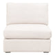 Tom 38 Inch Modular Armless Chair Stain Resistant White Upholstery By Casagear Home BM311376