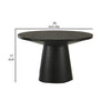 Yuvi 29 Inch Coffee Table Round Tabletop Pedestal Base Black Finish By Casagear Home BM311405